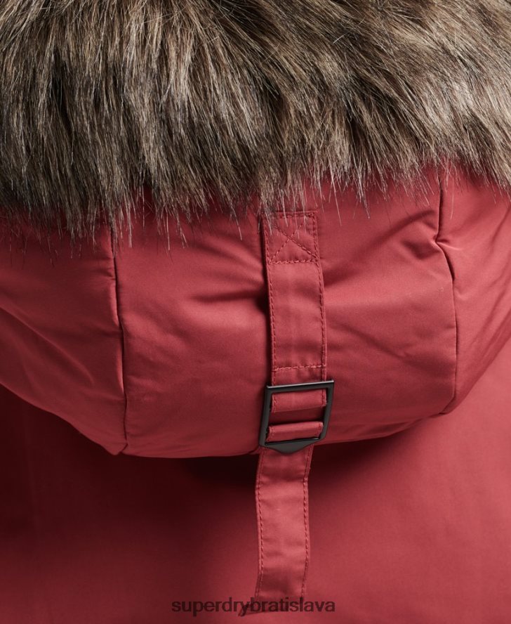 Superdry ženy bunda parka Ashley Everest 6B4ZTR5466 oblečenie červená