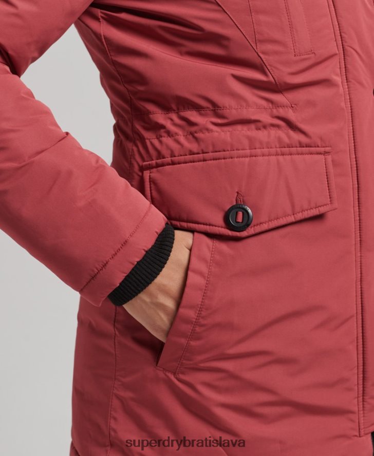Superdry ženy bunda parka Ashley Everest 6B4ZTR5466 oblečenie červená