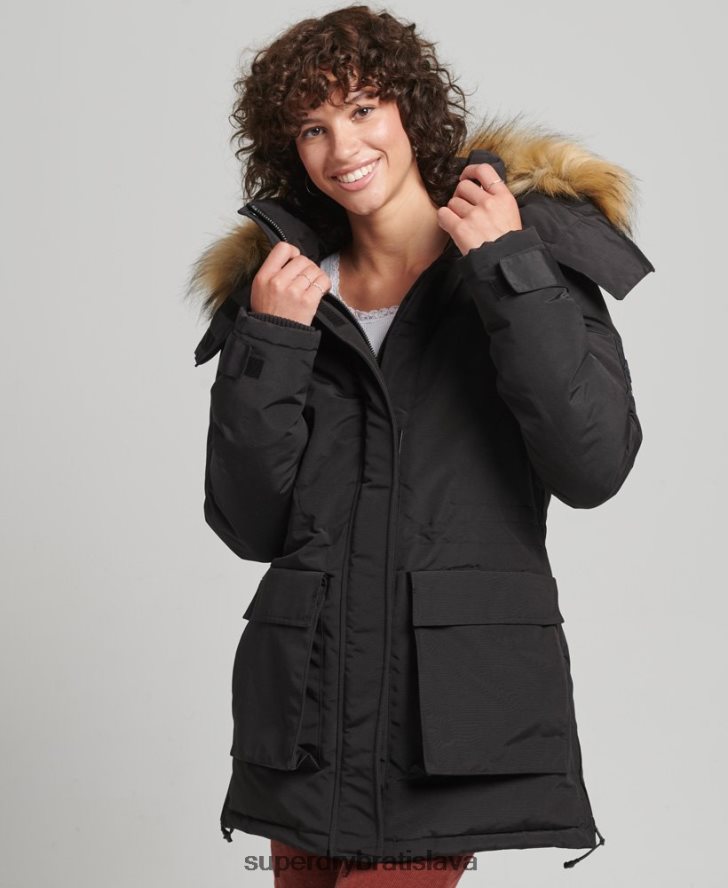Superdry ženy bunda xpd everest parka 6B4ZTR3740 oblečenie čierna