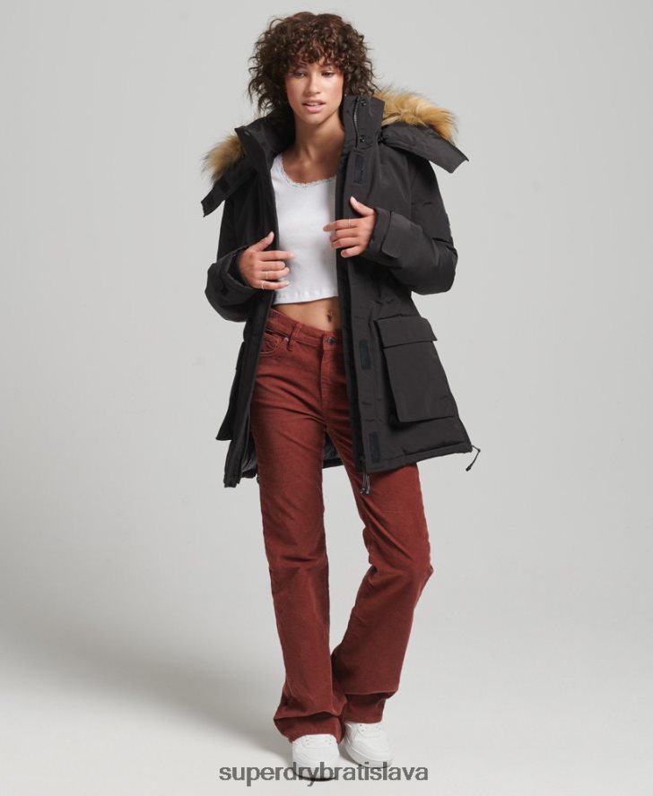 Superdry ženy bunda xpd everest parka 6B4ZTR3740 oblečenie čierna
