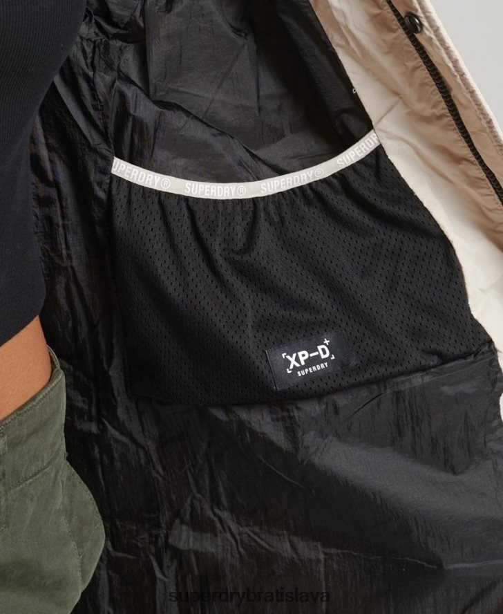 Superdry ženy cocoon longline puffer coat 6B4ZTR5470 oblečenie krém