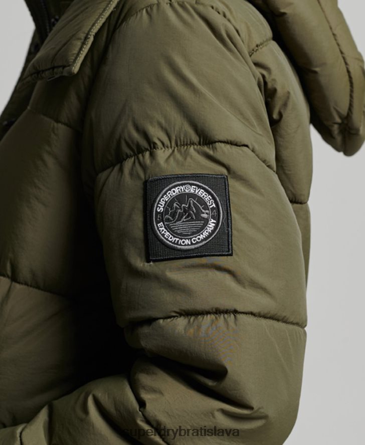 Superdry ženy expedičný kokon vatovaný kabát 6B4ZTR3644 oblečenie kaki