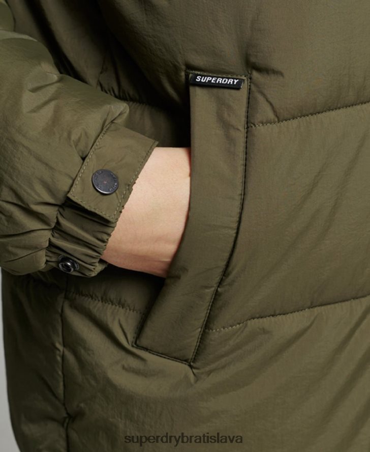 Superdry ženy expedičný kokon vatovaný kabát 6B4ZTR3644 oblečenie kaki