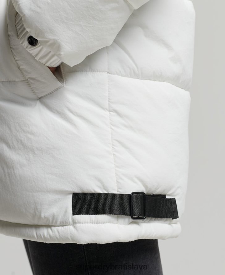 Superdry ženy expedičný kokon vatovaný kabát 6B4ZTR3791 oblečenie biely