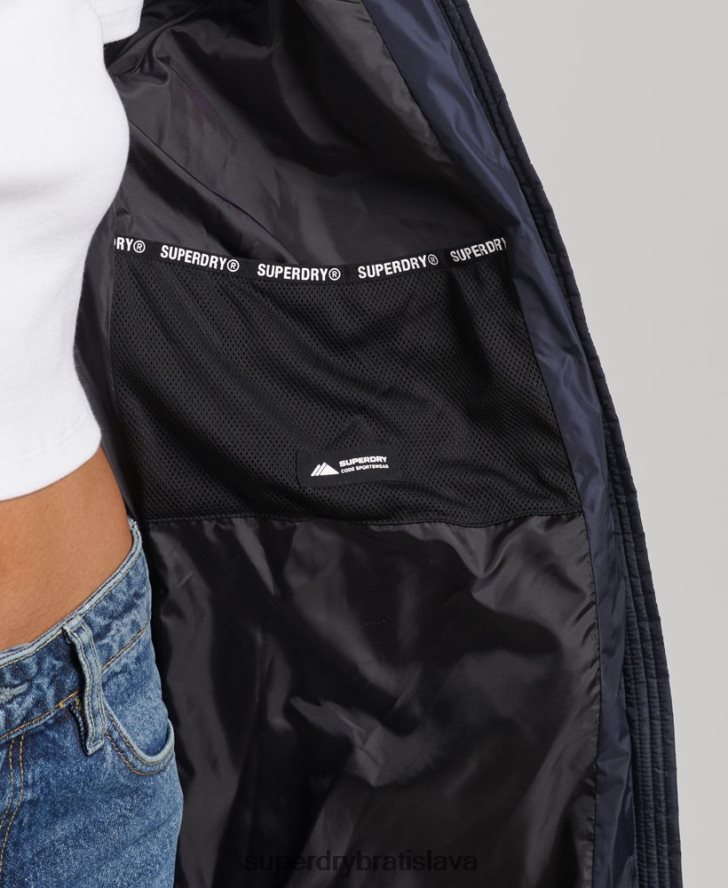 Superdry ženy horský kabát fuji longline s kapucňou 6B4ZTR5651 oblečenie námorníctvo