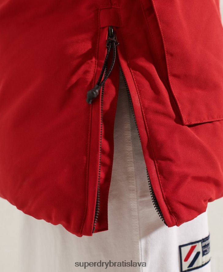 Superdry ženy kódový kabát parka Everest 6B4ZTR5589 oblečenie červená