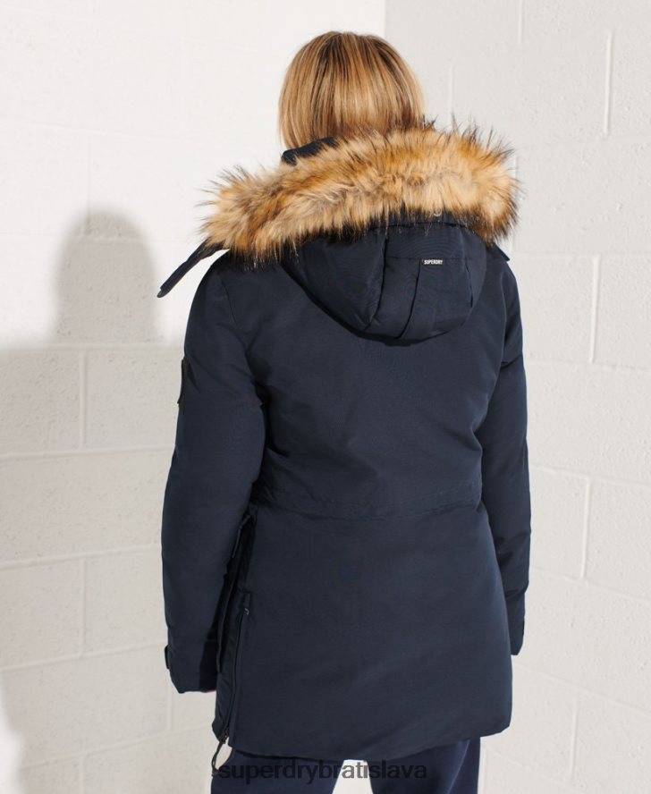 Superdry ženy kódový kabát parka Everest 6B4ZTR5590 oblečenie námorníctvo