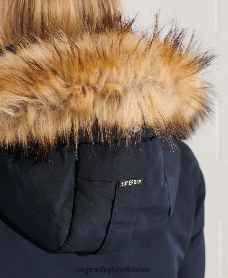 Superdry ženy kódový kabát parka Everest 6B4ZTR5590 oblečenie námorníctvo