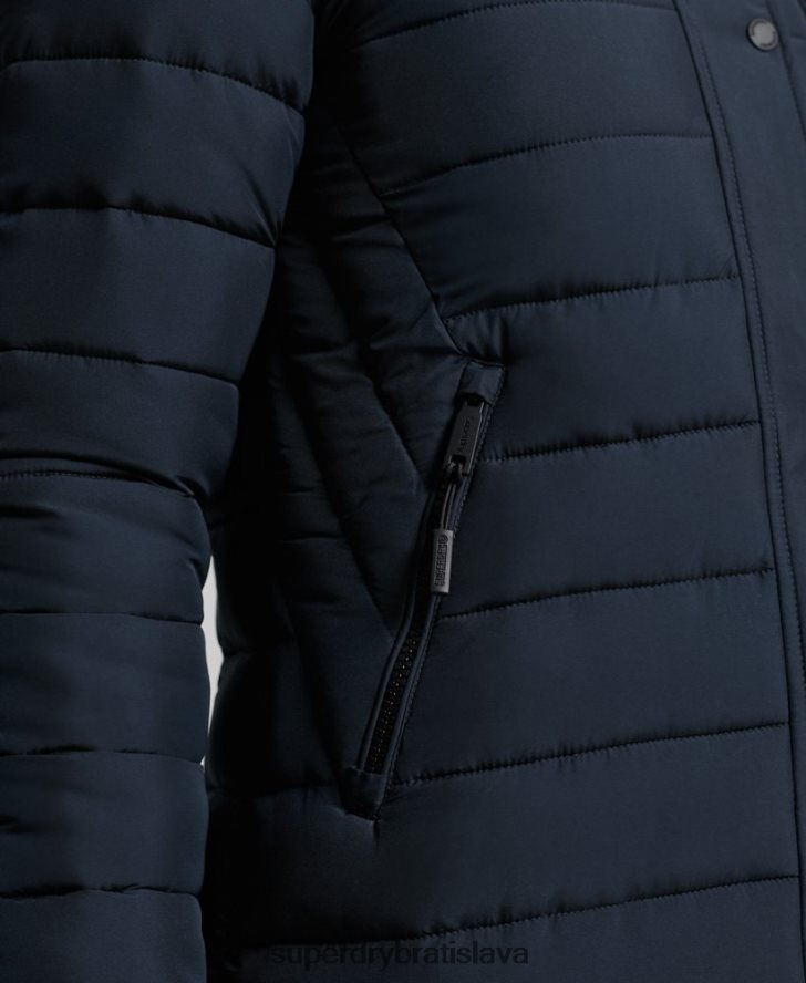 Superdry ženy kabát super longline fuji 6B4ZTR3816 oblečenie námorníctvo