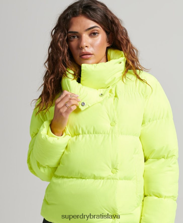 Superdry ženy krátky pufer kabát 6B4ZTR5498 oblečenie zelená