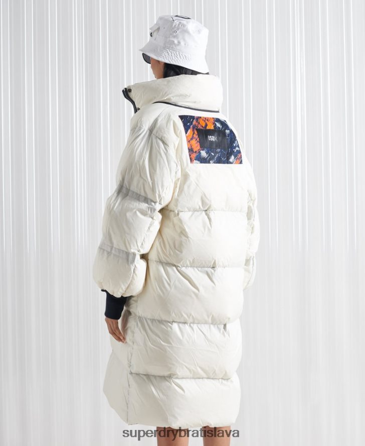 Superdry ženy limitovaná edícia sdx obojstranný páperový kabát 6B4ZTR5627 oblečenie krém
