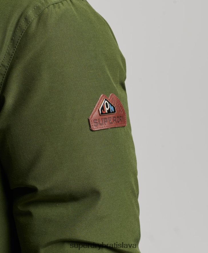 Superdry ženy páperový kabát z umelej kožušiny s kapucňou 6B4ZTR3775 oblečenie zelená