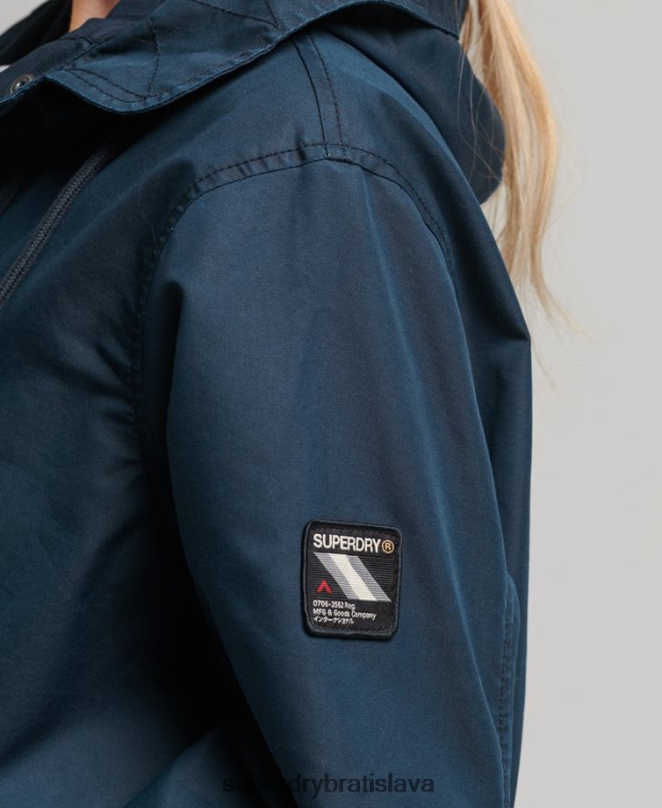 Superdry ženy poľný kabát parka 6B4ZTR3545 oblečenie námorníctvo