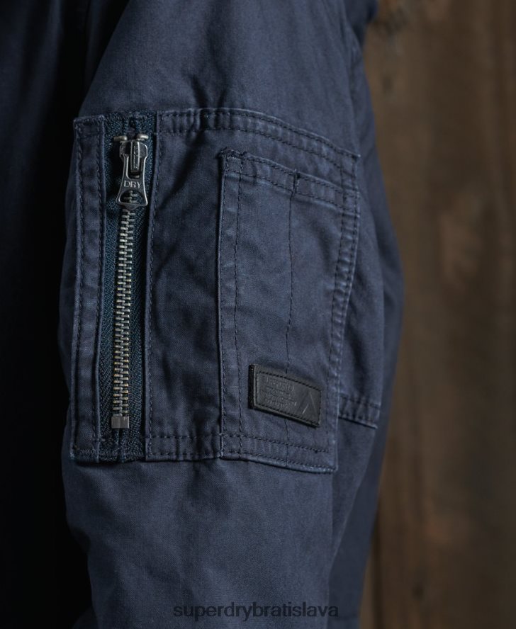 Superdry ženy poľný kabát parka 6B4ZTR5624 oblečenie námorníctvo