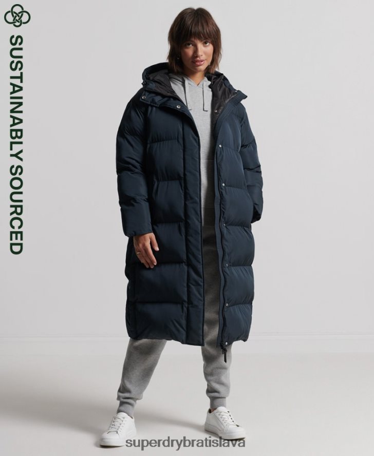 Superdry ženy prikrývka s dlhým vlascom 6B4ZTR3827 oblečenie námorníctvo
