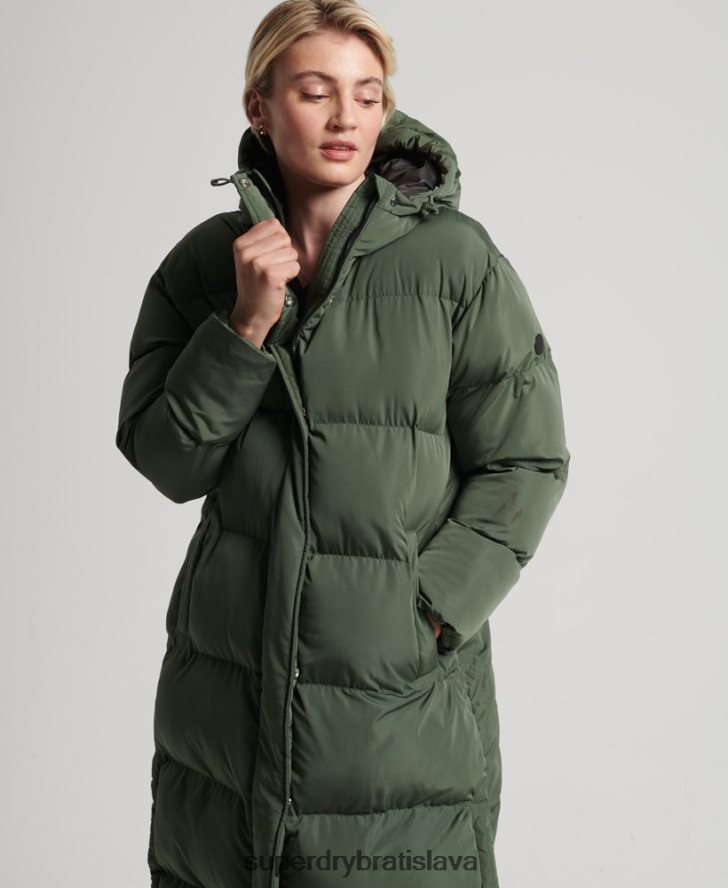 Superdry ženy prikrývka s dlhým vlascom 6B4ZTR3828 oblečenie zelená