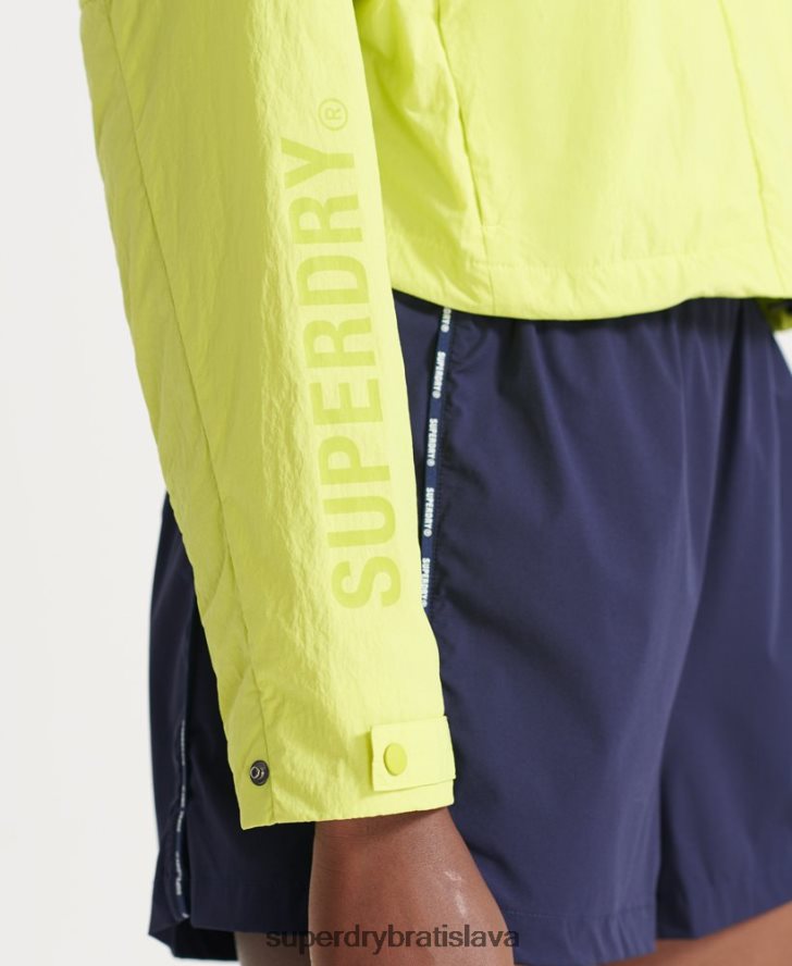 Superdry ženy spustiť skrátený kabát odolný voči poveternostným vplyvom 6B4ZTR5544 oblečenie žltá