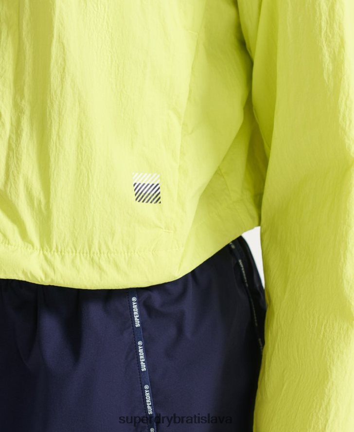 Superdry ženy spustiť skrátený kabát odolný voči poveternostným vplyvom 6B4ZTR5544 oblečenie žltá