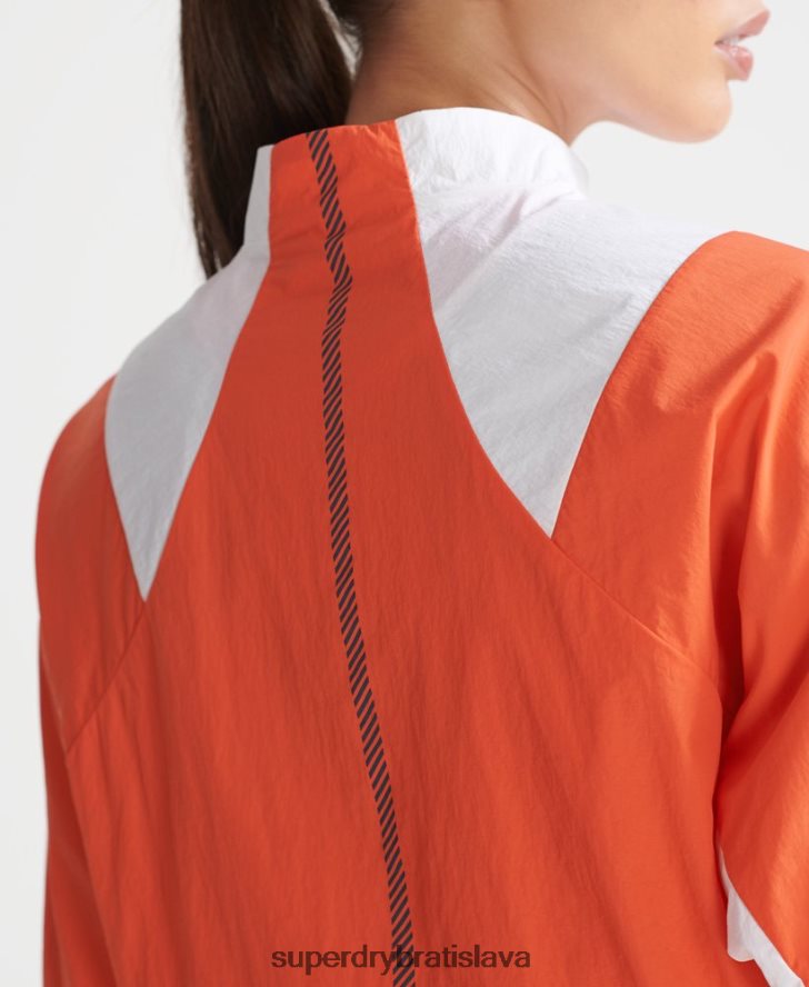 Superdry ženy spustiť skrátený kabát odolný voči poveternostným vplyvom 6B4ZTR5594 oblečenie oranžová