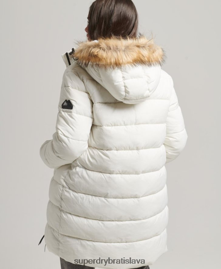 Superdry ženy stredná vrstva s kapucňou 6B4ZTR3586 oblečenie biely