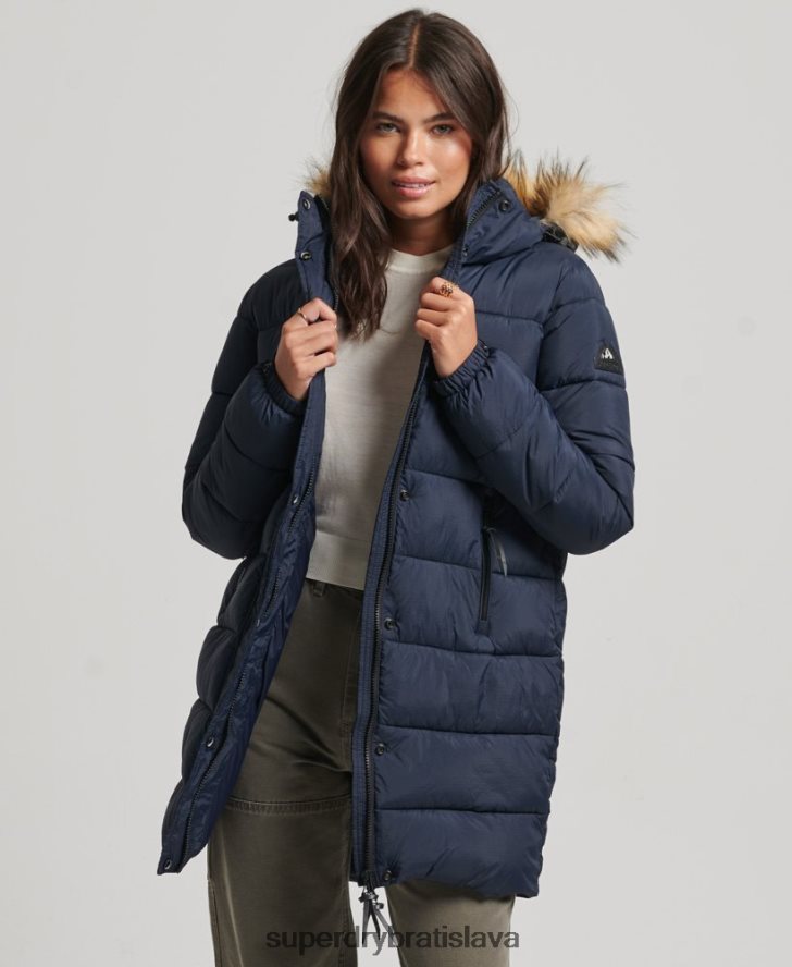 Superdry ženy stredná vrstva s kapucňou 6B4ZTR5669 oblečenie námorníctvo