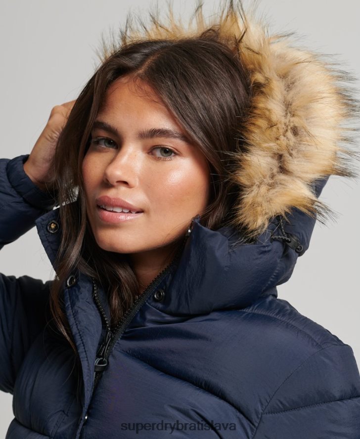 Superdry ženy stredná vrstva s kapucňou 6B4ZTR5669 oblečenie námorníctvo