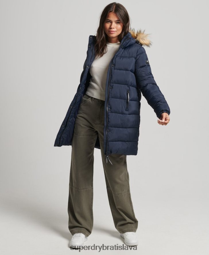 Superdry ženy stredná vrstva s kapucňou 6B4ZTR5669 oblečenie námorníctvo