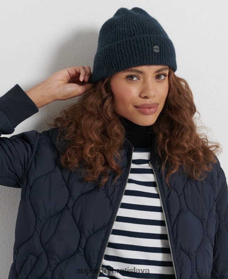 Superdry ženy studios longline prešívaný kabát 6B4ZTR3694 oblečenie námorníctvo