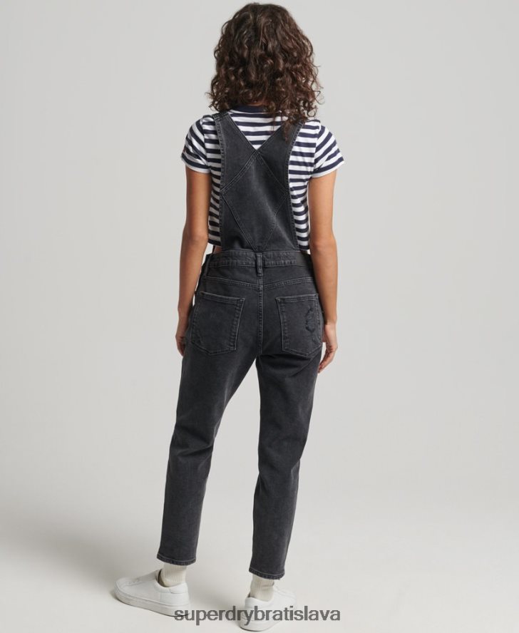 Superdry ženy štíhle kužeľové montérky 6B4ZTR4106 oblečenie čierna