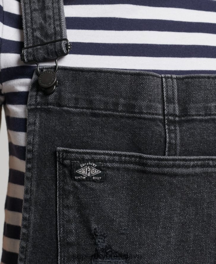 Superdry ženy štíhle kužeľové montérky 6B4ZTR4106 oblečenie čierna