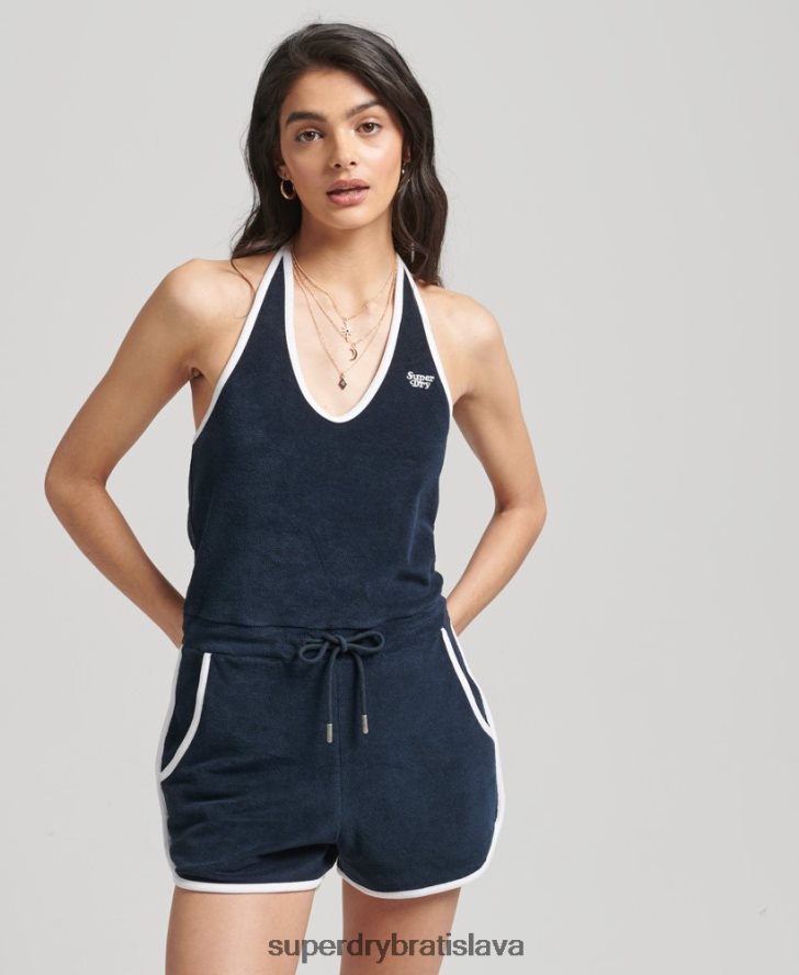 Superdry ženy vintage ohlávka na uteráky na hranie 6B4ZTR4100 oblečenie námorníctvo