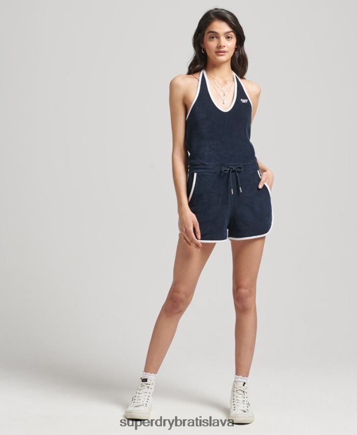 Superdry ženy vintage ohlávka na uteráky na hranie 6B4ZTR4100 oblečenie námorníctvo