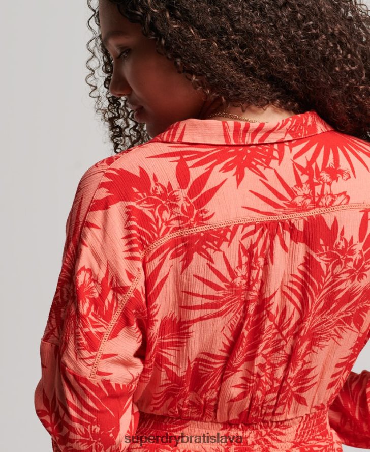 Superdry ženy vintage plážový oblek 6B4ZTR4097 oblečenie koralový