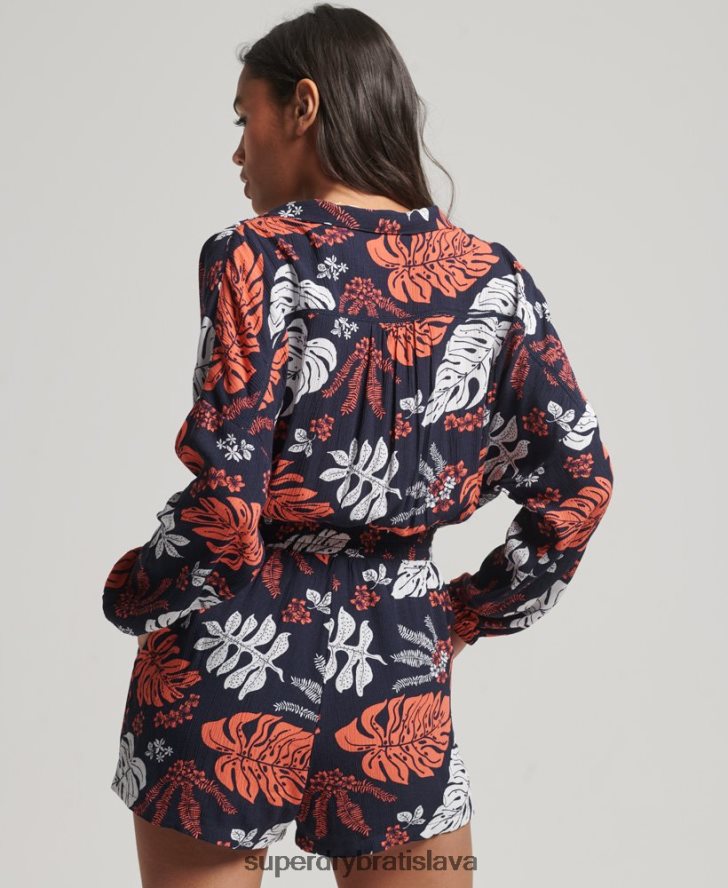 Superdry ženy vintage plážový oblek 6B4ZTR4098 oblečenie námorníctvo