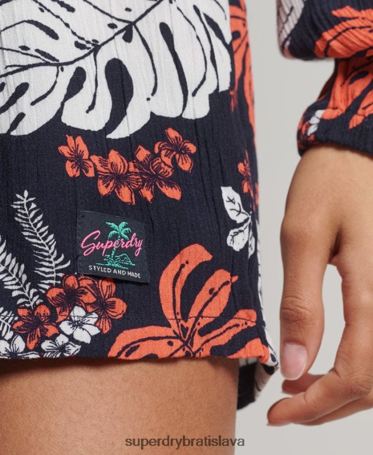 Superdry ženy vintage plážový oblek 6B4ZTR4098 oblečenie námorníctvo