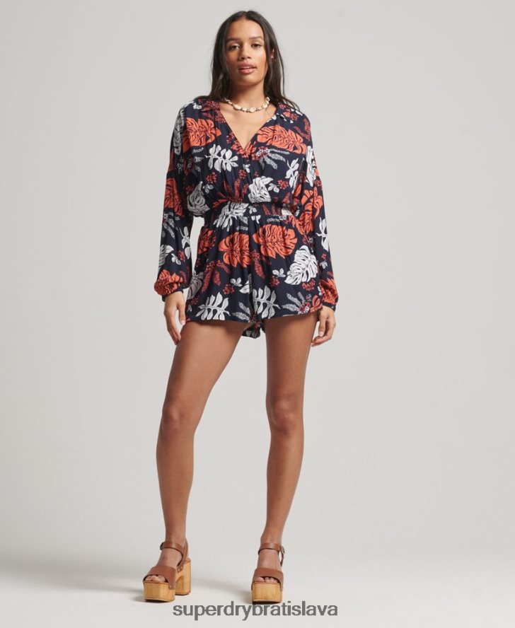 Superdry ženy vintage plážový oblek 6B4ZTR4098 oblečenie námorníctvo