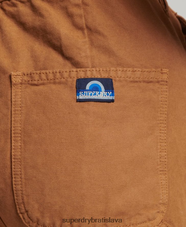 Superdry ženy vintage tesárske montérky 6B4ZTR4094 oblečenie hnedá