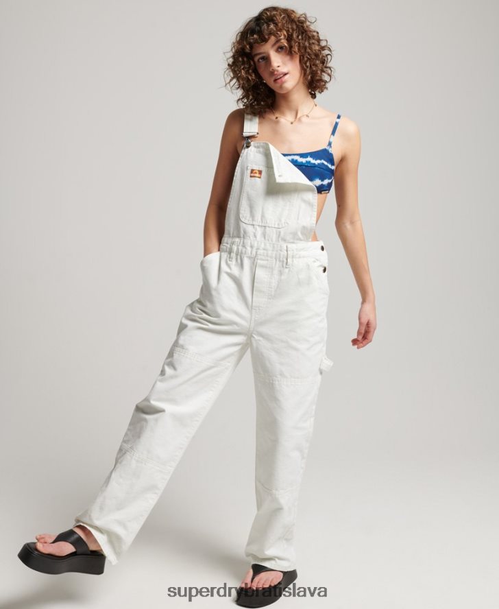 Superdry ženy vintage tesárske montérky 6B4ZTR4096 oblečenie krém