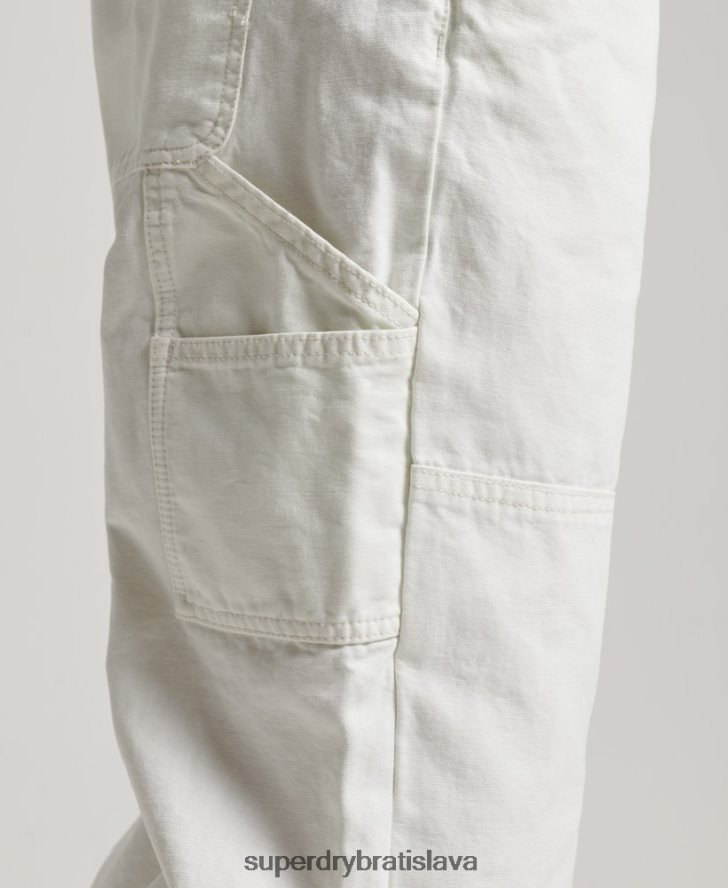 Superdry ženy vintage tesárske montérky 6B4ZTR4096 oblečenie krém