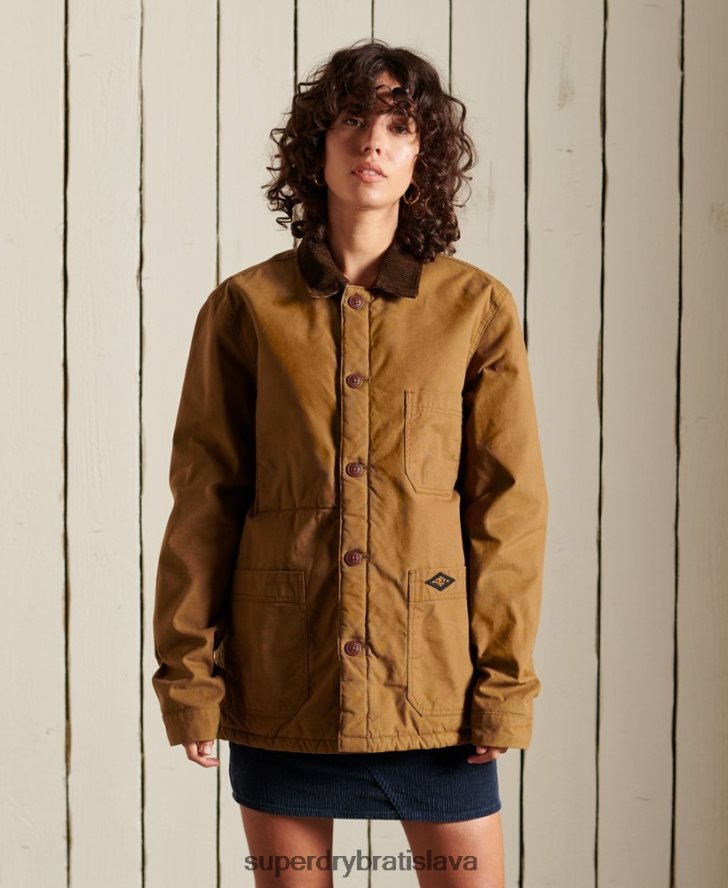Superdry ženy oversized úžitková kombinéza 6B4ZTR5479 oblečenie hnedá