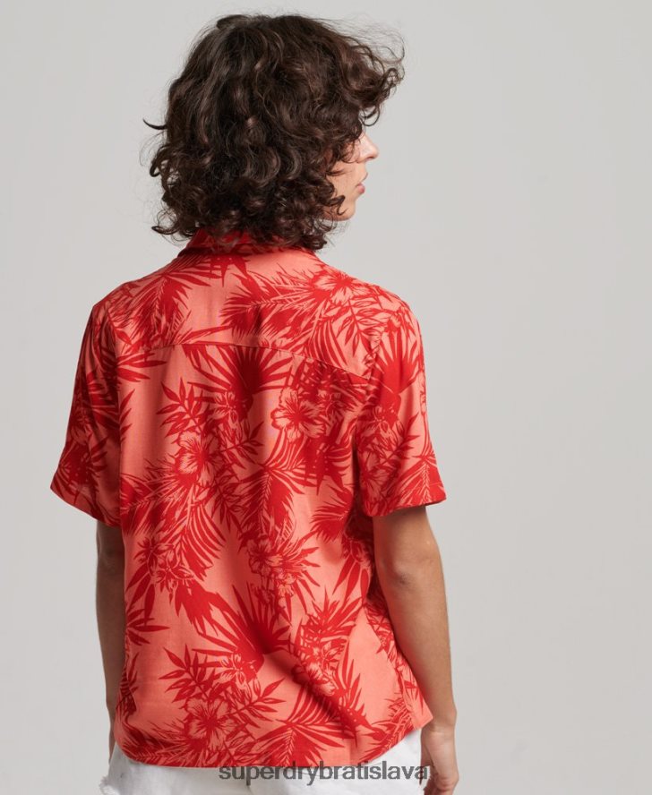 Superdry ženy plážové tričko 6B4ZTR2022 oblečenie koralový