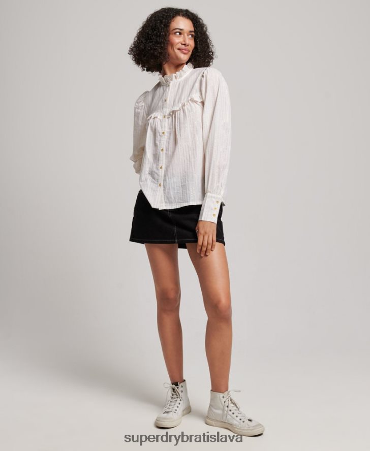 Superdry ženy upspec blúzka 6B4ZTR2195 oblečenie biely