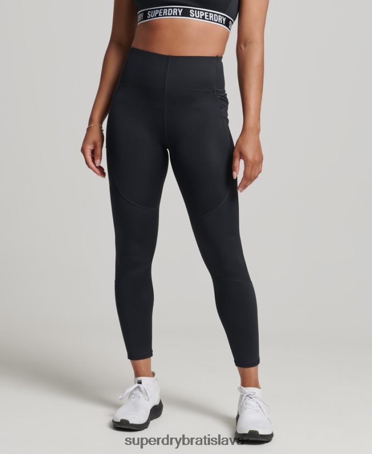 Superdry ženy behať tesné legíny 6B4ZTR4067 oblečenie čierna
