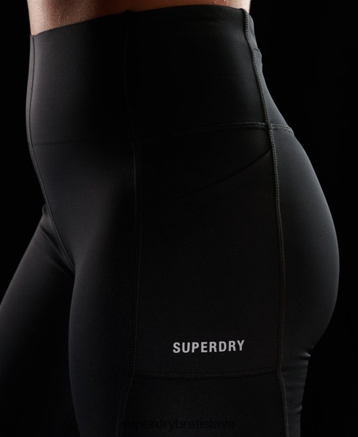 Superdry ženy behať tesné legíny 6B4ZTR4067 oblečenie čierna