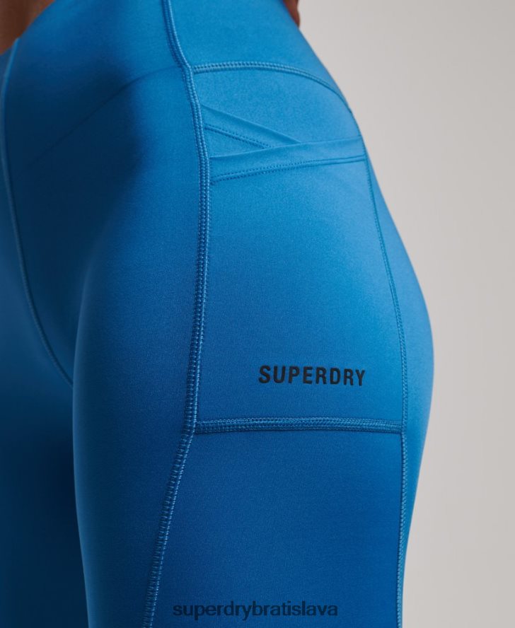 Superdry ženy behať tesné legíny 6B4ZTR6331 oblečenie Modrá