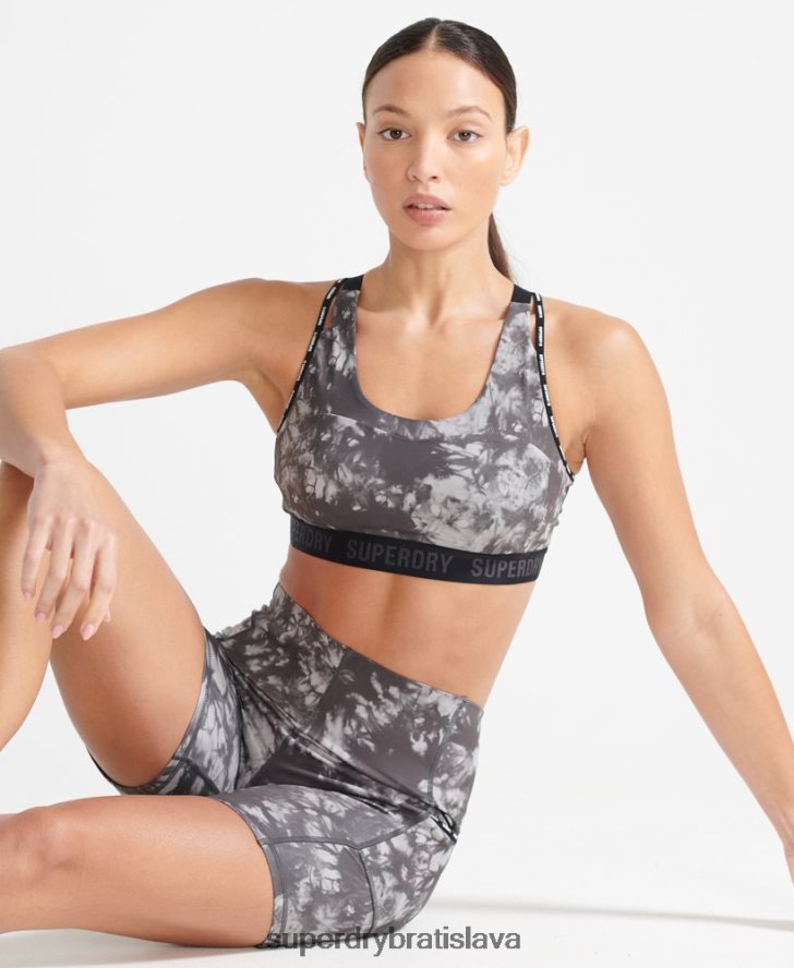 Superdry ženy behať úzke šortky 6B4ZTR6343 oblečenie sivá