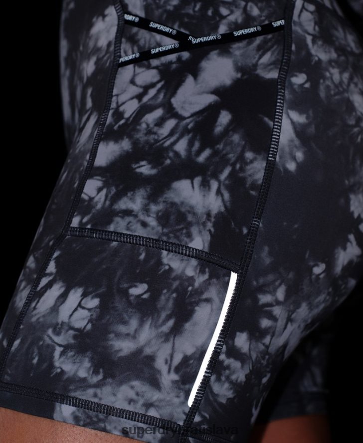 Superdry ženy behať úzke šortky 6B4ZTR6343 oblečenie sivá