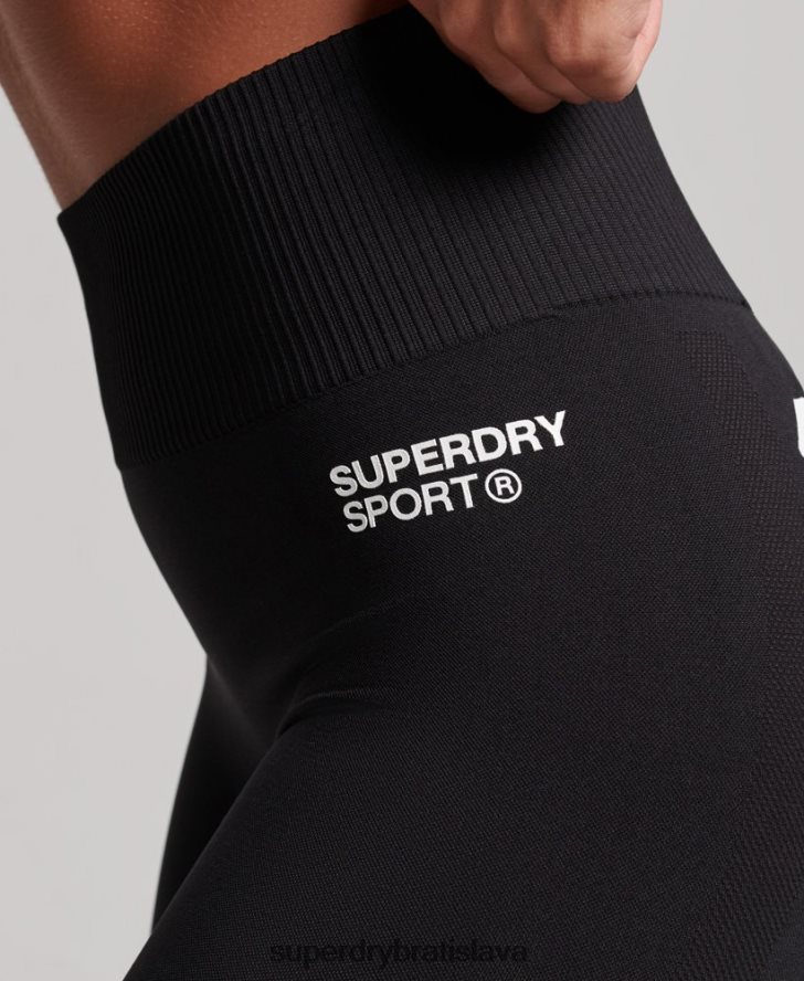Superdry ženy bezšvové jadrové legíny 6B4ZTR4051 oblečenie čierna