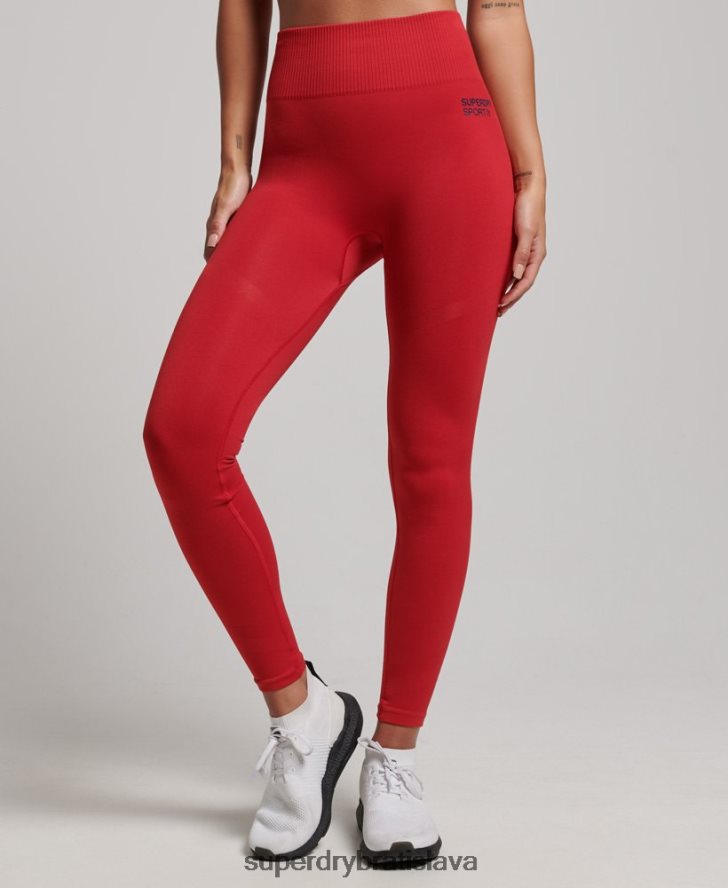 Superdry ženy bezšvové jadrové legíny 6B4ZTR4055 oblečenie červená