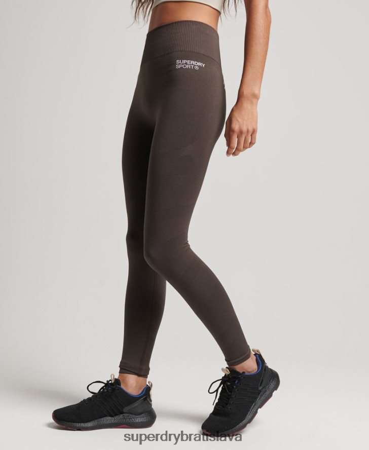 Superdry ženy bezšvové jadrové legíny 6B4ZTR4069 oblečenie sivá